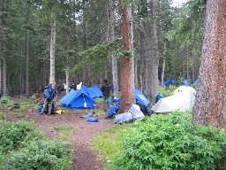 A campsite at Copper Park